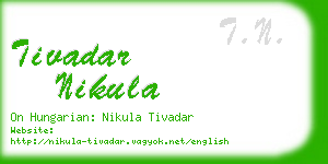 tivadar nikula business card